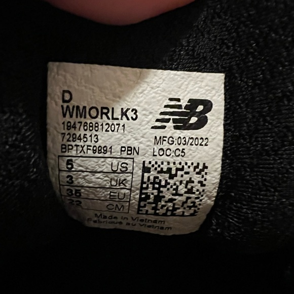 New Balance Fresh Foam Black/magnet WMORLK3 Size 5w/6 - Picture 6 of 8